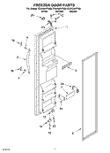 FREEZER DOOR Diagram and Parts List for ED22GWXFT05  Whirlpool Refrigerator