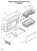 FREEZER DOOR AND BASKET Diagram and Parts List for KLBP36FKS01  KitchenAid Refrigerator