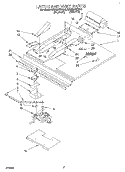 LATCH AND VENT Diagram and Parts List for KEBS276YBL4  KitchenAid Wall Oven