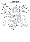 FRAME PARTS Diagram and Parts List for KUCV02FRSS0  KitchenAid Trash Compactor