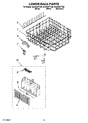 LOWER RACK PARTS, OPTIONAL PARTS (NOT INCLUDED) Diagram and Parts List for GU2200XTSQ2  Whirlpool Dishwasher