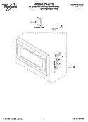 DOOR PARTS Diagram and Parts List for YMT4070SKQ0  Whirlpool Microwave