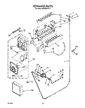 ICEMAKER Diagram and Parts List for KSRF36DTX10  KitchenAid Refrigerator
