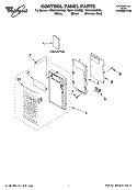 CONTROL PANEL PARTS Diagram and Parts List for YMH7155XMQ0  Whirlpool Microwave