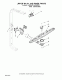 UPPER WASH AND RINSE PARTS Diagram and Parts List for IUD8000WS1  Whirlpool Dishwasher