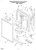 REFRIGERATOR DOOR Diagram and Parts List for KTRP20KDAL00  KitchenAid Refrigerator