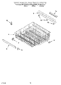 UPPER RACK AND TRACK Diagram and Parts List for KUDR24SEWH4  KitchenAid Dishwasher