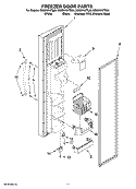FREEZER DOOR PARTS Diagram and Parts List for GS5SHAXTB00  Whirlpool Refrigerator
