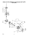 BRAKE, CLUTCH, GEARCASE, MOTOR AND PUMP Diagram and Parts List for LA6888XTG1  Whirlpool Washer