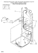DRYER SUPPORT AND WASHER HARNESS Diagram and Parts List for LTG6234DT1  Whirlpool Washer Dryer Combo