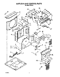 AIR FLOW AND CONTROL Diagram and Parts List for RE123A1  Whirlpool Air Conditioner