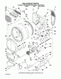 BULKHEAD PARTS Diagram and Parts List for YWED9750WL0  Whirlpool Dryer