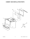 CABINET AND INSTALLATION PARTS Diagram and Parts List for GH7208XRQ4  Whirlpool Microwave
