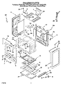 CHASSIS PARTS Diagram and Parts List for SF262LXSQ0  Whirlpool Range