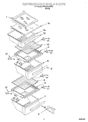 REFRIGERATOR SHELF Diagram and Parts List for SS22AEXHW02  Whirlpool Refrigerator