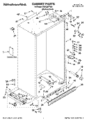 CABINET PARTS Diagram and Parts List for KSSC36FTS00  KitchenAid Refrigerator