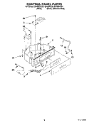CONTROL PANEL PARTS Diagram and Parts List for GI15NDXTB1  Whirlpool Ice Maker