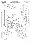 OVEN Diagram and Parts List for RMC275PDQ2  Whirlpool Microwave Oven Combo