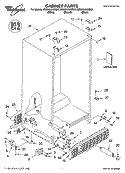CABINET PARTS Diagram and Parts List for GD2NHAXMQ00  Whirlpool Refrigerator