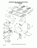 INTERIOR AND VENTILATION PARTS Diagram and Parts List for KHMS1850SSS2  KitchenAid Microwave