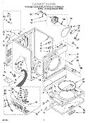CABINET Diagram and Parts List for RGX6646AQ3  Roper Dryer
