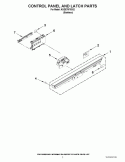 CONTROL PANEL AND LATCH PARTS Diagram and Parts List for KUDE70FXSS2  KitchenAid Dishwasher
