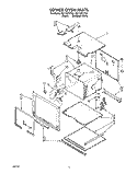 LOWER OVEN Diagram and Parts List for RB170PXYB6  Whirlpool Wall Oven