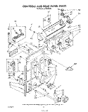 CONTROLS AND REAR PANEL Diagram and Parts List for LA7800XSW1  Whirlpool Washer