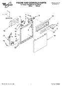 Part Location Diagram of 3375062 Whirlpool Lever - Bisque