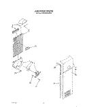 AIR FLOW Diagram and Parts List for JWARG481PW01  Whirlpool Refrigerator