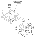 COOKTOP Diagram and Parts List for SEC350XX1  Roper Range