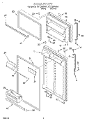 DOOR Diagram and Parts List for ET21UMXGW01  Whirlpool Refrigerator
