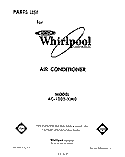 SECTION Diagram and Parts List for AC1202XM0  Whirlpool Air Conditioner