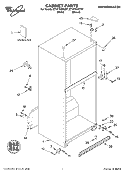 CABINET, LITERATURE Diagram and Parts List for ET1FTKXKQ07  Whirlpool Refrigerator