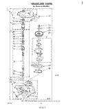 GEARCASE Diagram and Parts List for LA3300XPW1  Whirlpool Washer