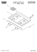 COOKTOP Diagram and Parts List for FGP315EW0  Roper Range