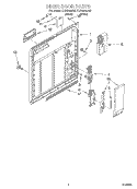 INNER DOOR Diagram and Parts List for CUD4000JQ0  Crosley Dishwasher