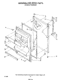 REFRIGERATOR DOOR Diagram and Parts List for ET18HMXSW04  Whirlpool Refrigerator
