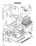 OVEN, LIT/OPTIONAL Diagram and Parts List for RS675PXYH0  Whirlpool Range
