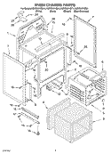 OVEN CHASSIS Diagram and Parts List for KERC507HBS4  KitchenAid Range