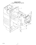 LINER Diagram and Parts List for ET18JMXSW05  Whirlpool Refrigerator