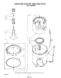 AGITATOR, BASKET AND TUB Diagram and Parts List for LA9800XSW1  Whirlpool Washer