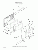DOOR PARTS Diagram and Parts List for KGRS807XSP00  KitchenAid Range