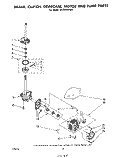 BRAKE, CLUTCH, GEARCASE, MOTOR AND PUMP Diagram and Parts List for LA7700XPW0  Whirlpool Washer