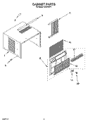CABINET PARTS Diagram and Parts List for CA5WMP0  Crosley Air Conditioner