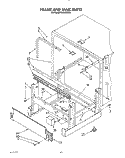 FRAME AND TANK Diagram and Parts List for KUDI22XX0  KitchenAid Dishwasher