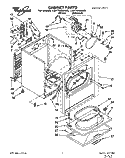 SECTION Diagram and Parts List for LEP7858AW0  Whirlpool Dryer