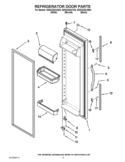 REFRIGERATOR DOOR PARTS Diagram and Parts List for ED5CHQXVB03  Whirlpool Refrigerator