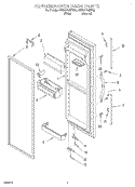 REFRIGERATOR DOOR Diagram and Parts List for 4YED27DQFW00  Whirlpool Refrigerator
