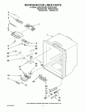 REFRIGERATOR LINER PARTS Diagram and Parts List for KBRS22EVMS3  KitchenAid Refrigerator